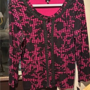 Rafaella Black and Pink Cardigan